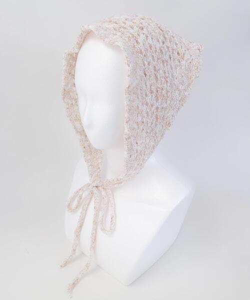 WEGO（ウィゴー）の「WEGO/MIXニットバブーシュカ（バンダナ/スカーフ・レディース・グリーン/ライトイエロー/ライトベージュ・FREE）」の4枚目の写真