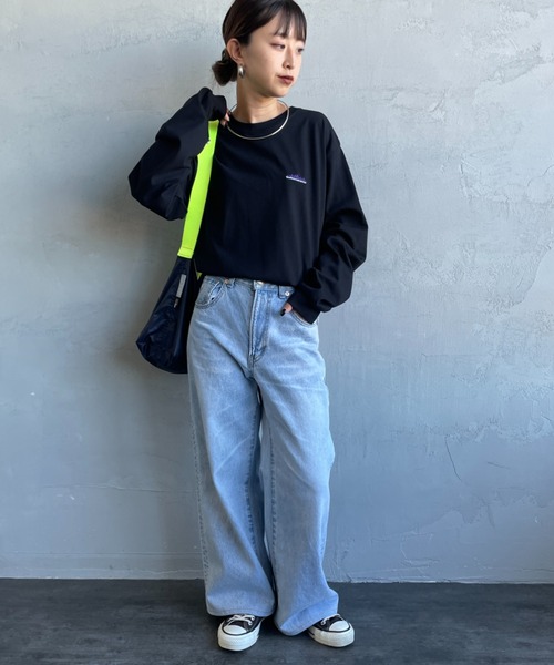 THOUSAND MILE（サウザンドマイル）の「[THOUSAND MILE/サウザンドマイル] ワンポイント刺繍ロゴ ロングスリーブTシャツ（Tシャツ/カットソー・レディース・ブラック/グレー/ホワイト/ブラウン/グリーン・S）」の7枚目の写真