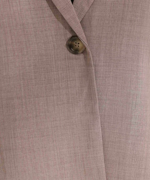 DRESKIP(ドレスキップ)の「【S-LL】さらりと着たい大人のための 麻調半袖ジャケット(テーラードジャケット・レディース・ナチュラル/ブラウン系/ネイビー・01/02/03/04)」の9枚目の写真