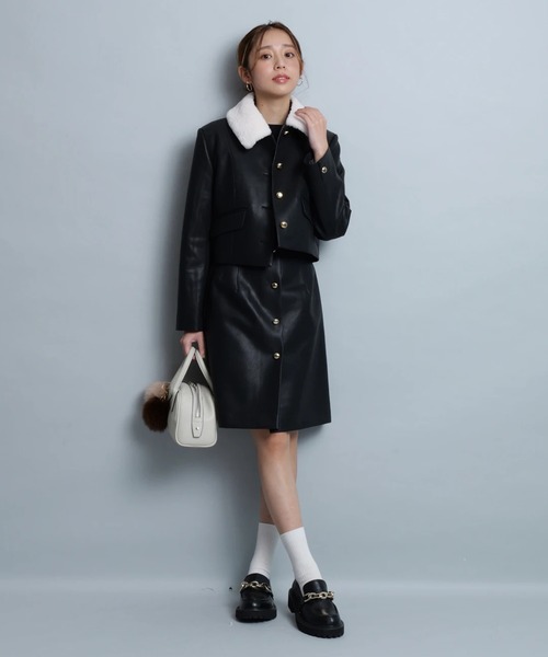 【あん】美品♡JUSGLITTY ツイードCPOジャケット JUSGLITTY CPOジャケット （カーキ） -靴＆ファッション通販