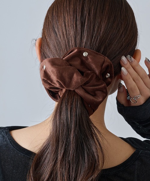 Roza出品 セール】【GOLDY】ベロアスタッズシュシュ 6250913（シュシュ）｜GOLDY