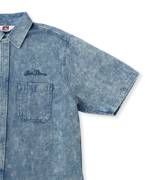 BEN DAVIS(ベンデイビス)の「【BENDAVIS別注】デニムライクシャツ(シャツ/ブラウス・メンズ・サックスブルー/グレー・L/LL/M)」の6枚目の写真