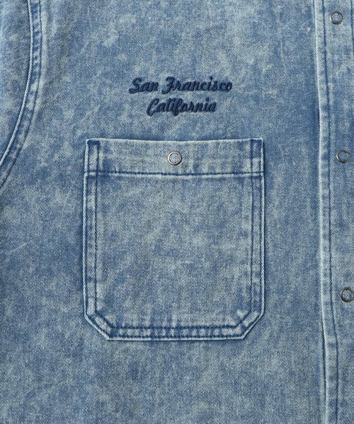 BEN DAVIS(ベンデイビス)の「【BENDAVIS別注】デニムライクシャツ(シャツ/ブラウス・メンズ・サックスブルー/グレー・L/LL/M)」の8枚目の写真