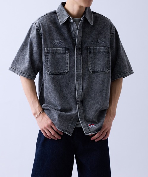 BEN DAVIS(ベンデイビス)の「【BENDAVIS別注】デニムライクシャツ(シャツ/ブラウス・メンズ・サックスブルー/グレー・L/LL/M)」の19枚目の写真