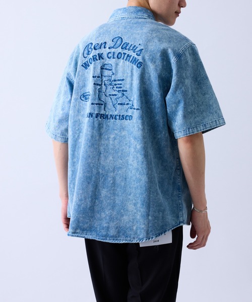 BEN DAVIS(ベンデイビス)の「【BENDAVIS別注】デニムライクシャツ(シャツ/ブラウス・メンズ・サックスブルー/グレー・L/LL/M)」の22枚目の写真