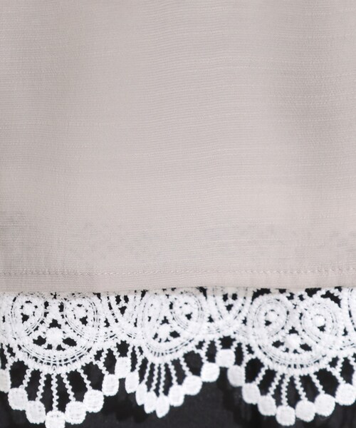 SHOO・LA・RUE（シューラルー）の「【S-LL】着るだけで簡単にコーデが決まる スラブドッキングトップス（Tシャツ/カットソー・レディース・グリーン/ネイビー/ナチュラル・01/02/03/04）」の7枚目の写真