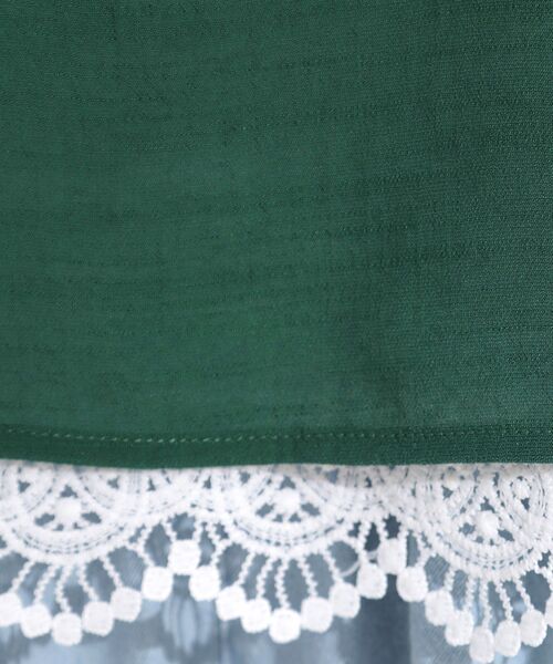 SHOO・LA・RUE（シューラルー）の「【S-LL】着るだけで簡単にコーデが決まる スラブドッキングトップス（Tシャツ/カットソー・レディース・グリーン/ネイビー/ナチュラル・01/02/03/04）」の15枚目の写真