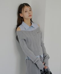 シャツレイヤード2way カーディガン