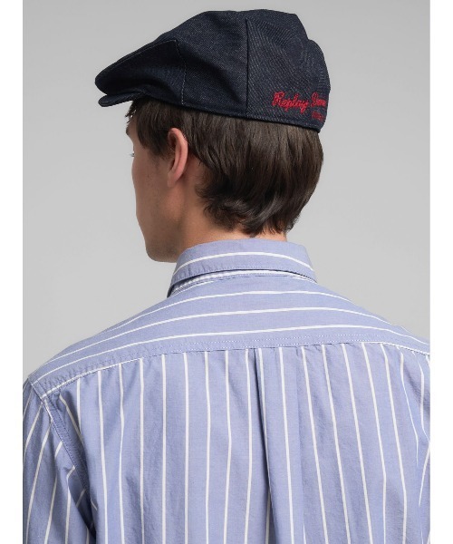 REPLAY（リプレイ）の「リラックスフィット ストライプコットンシャツ（シャツ/ブラウス・メンズ・ブルー・X-LARGE/LARGE/MEDIUM/SMALL）」の2枚目の写真