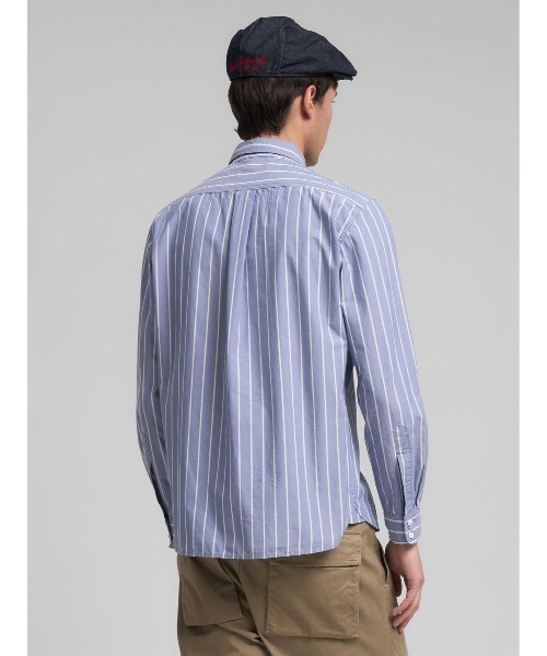 REPLAY（リプレイ）の「リラックスフィット ストライプコットンシャツ（シャツ/ブラウス・メンズ・ブルー・X-LARGE/LARGE/MEDIUM/SMALL）」の3枚目の写真