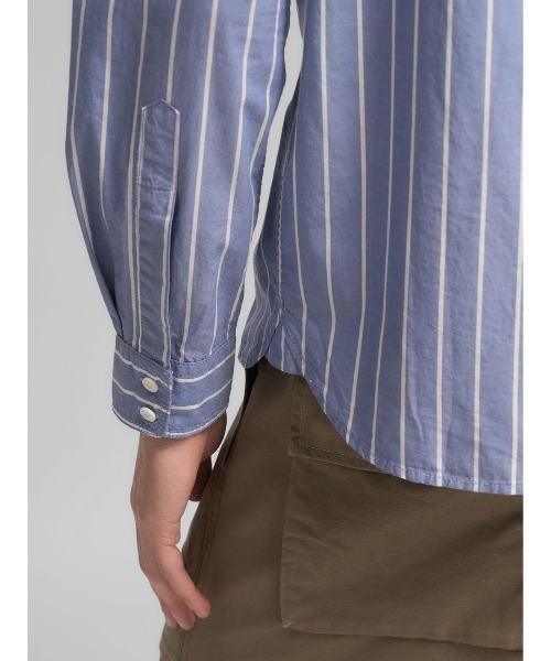 REPLAY（リプレイ）の「リラックスフィット ストライプコットンシャツ（シャツ/ブラウス・メンズ・ブルー・X-LARGE/LARGE/MEDIUM/SMALL）」の5枚目の写真