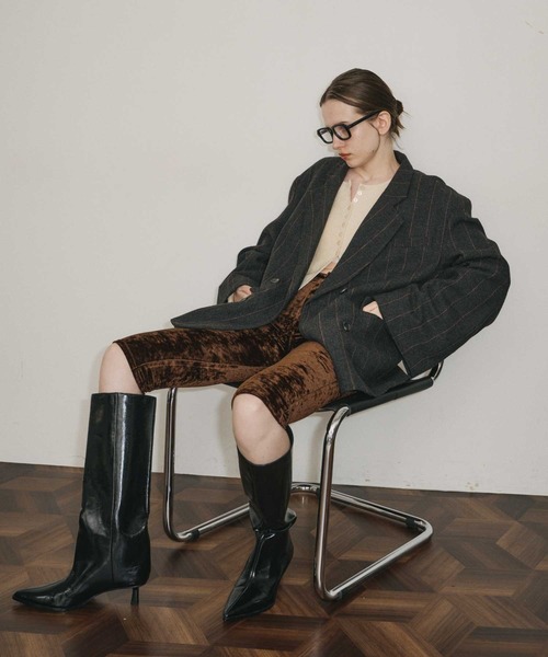 room153（ルームイチゴサン）の「テーラードオーバージャケットコート（テーラードジャケット・レディース・チャコールグレー/ベージュ/グリーン・FREE）」の6枚目の写真