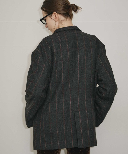 room153（ルームイチゴサン）の「テーラードオーバージャケットコート（テーラードジャケット・レディース・チャコールグレー/ベージュ/グリーン・FREE）」の12枚目の写真