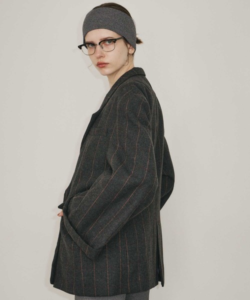 room153（ルームイチゴサン）の「テーラードオーバージャケットコート（テーラードジャケット・レディース・チャコールグレー/ベージュ/グリーン・FREE）」の19枚目の写真