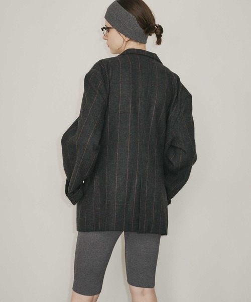 room153（ルームイチゴサン）の「テーラードオーバージャケットコート（テーラードジャケット・レディース・チャコールグレー/ベージュ/グリーン・FREE）」の20枚目の写真