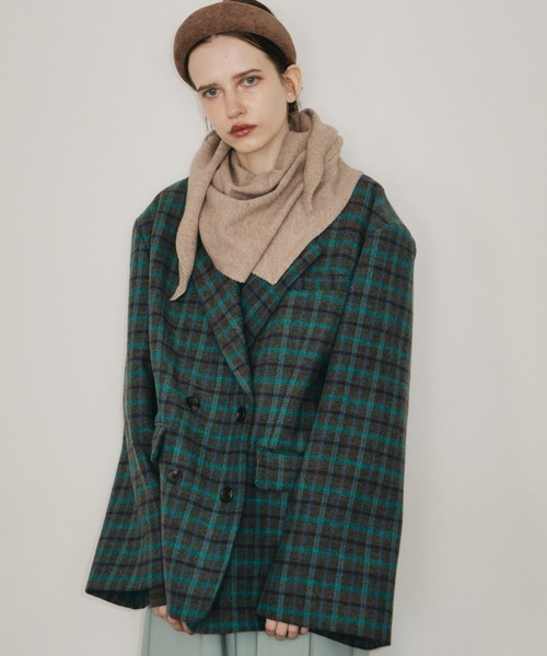 room153（ルームイチゴサン）の「テーラードオーバージャケットコート（テーラードジャケット・レディース・チャコールグレー/ベージュ/グリーン・FREE）」の17枚目の写真