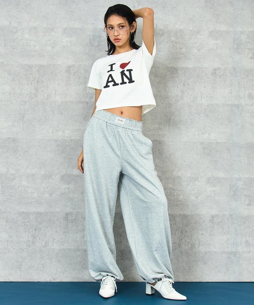 ANAP（アナップ）の「I LOVE ラメ プリント Tシャツ（Tシャツ/カットソー・レディース・ホワイト/ブラウン・FREE）」の5枚目の写真