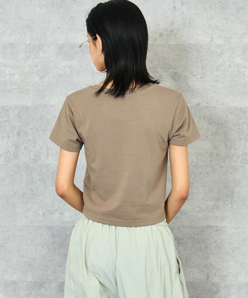 ANAP（アナップ）の「I LOVE ラメ プリント Tシャツ（Tシャツ/カットソー・レディース・ホワイト/ブラウン・FREE）」の9枚目の写真