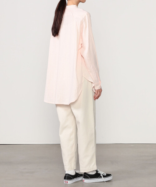 INDIA INDUSTRY | ダブルガーゼ 長袖バンドカラーシャツ WOMEN（シャツ