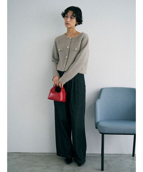 CHNラクーンニットジャケット（ノーカラージャケット）｜LAGUNAMOON