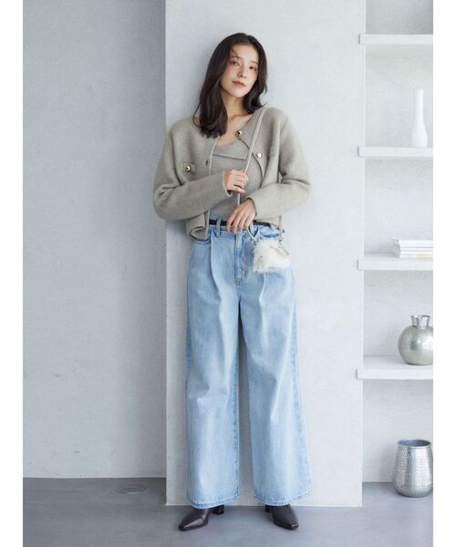 CHNラクーンニットジャケット（ノーカラージャケット）｜LAGUNAMOON