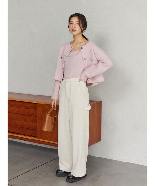 CHNラクーンニットジャケット（ノーカラージャケット）｜LAGUNAMOON