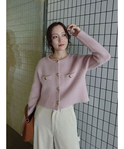 CHNラクーンニットジャケット（ノーカラージャケット）｜LAGUNAMOON