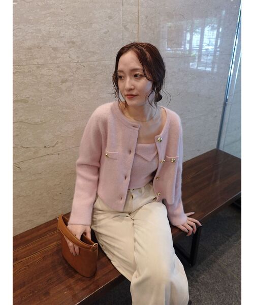 ラグナムーン　ラクーンニットジャケット CHNラクーンニットジャケット｜ラグナムーンの通販｜&mall（アンド