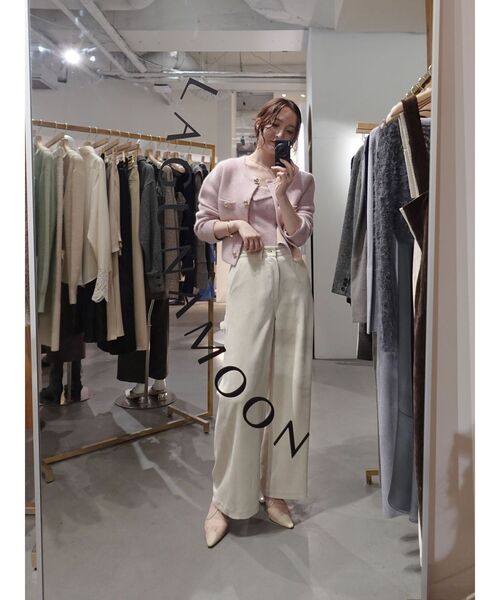 ZOZO限定カラーあり】CHNラクーンニットジャケット（ノーカラー