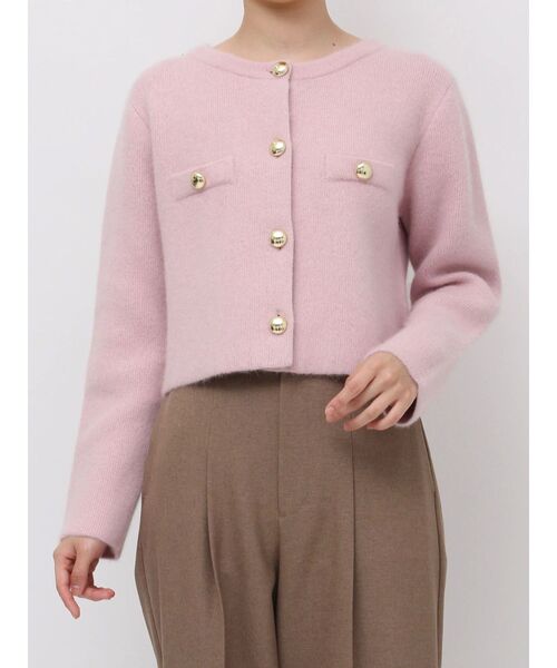 セール】CHNラクーンニットジャケット（ノーカラージャケット