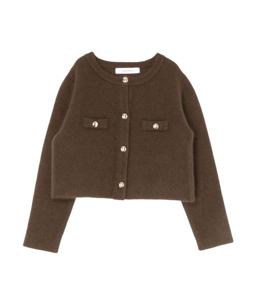 セール】CHNラクーンニットジャケット（ノーカラージャケット