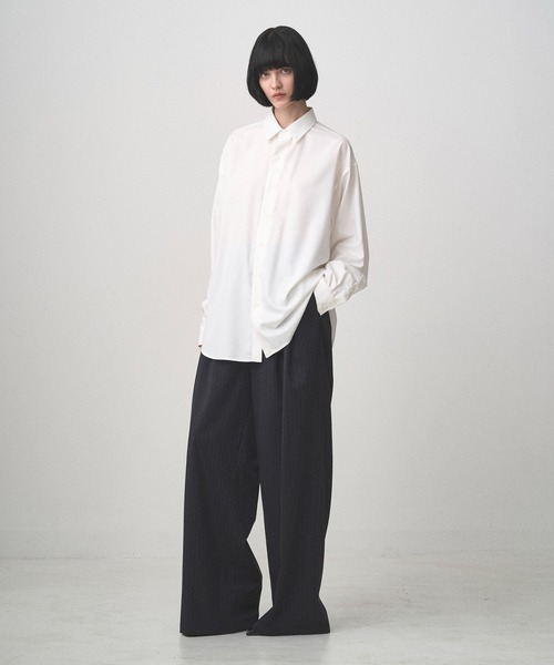 Juha(ユハ)の「COMPACT TWILL SHIRT(シャツ/ブラウス・メンズ・ホワイト/ブラック・3/4)」の9枚目の写真