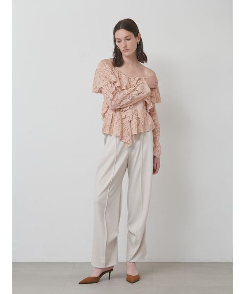 styling/（スタイリング）の「【セットアップ対応】ジョーゼットドレープパンツ（その他パンツ・レディース・ブラック/ライトベージュ/グリーン・0/1）」の4枚目の写真