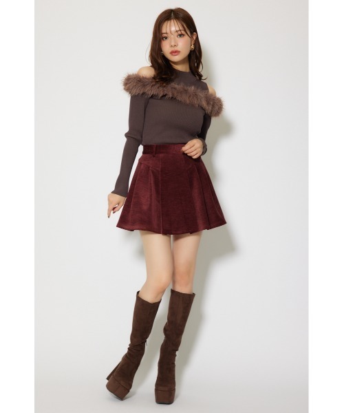 rienda(リエンダ)の「ボンディングコーデュロイミニスコートショートパンツ 秋服 冬服(スカート・レディース・ボルドー・X-SMALL/SMALL/MEDIUM)」の14枚目の写真