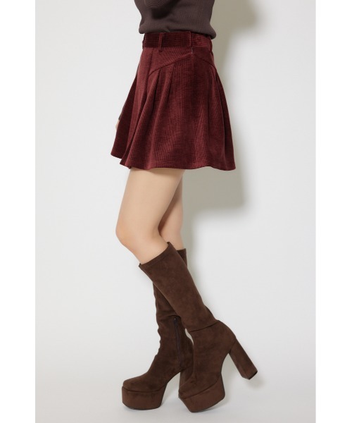 rienda(リエンダ)の「ボンディングコーデュロイミニスコートショートパンツ 秋服 冬服(スカート・レディース・ボルドー・X-SMALL/SMALL/MEDIUM)」の11枚目の写真