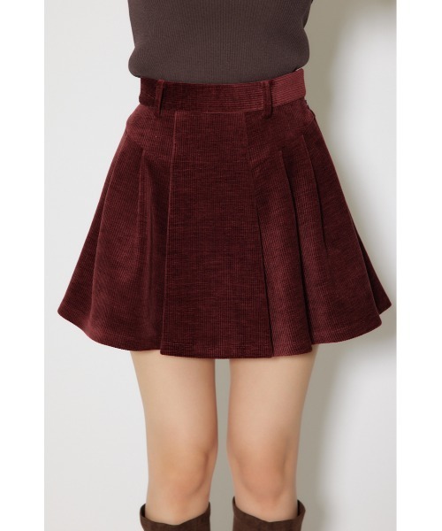 rienda(リエンダ)の「ボンディングコーデュロイミニスコートショートパンツ 秋服 冬服(スカート・レディース・ボルドー・X-SMALL/SMALL/MEDIUM)」の9枚目の写真