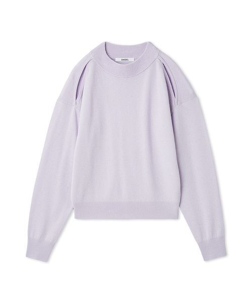 SNIDEL(スナイデル)の「コールドショルダープルオーバー(ニット/セーター・レディース・ラベンダー/ブラウン/ブラック/アイボリー・F)」の1枚目の写真