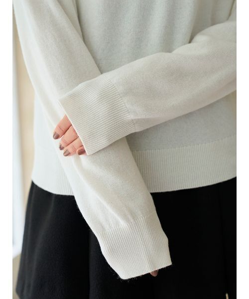 SNIDEL(スナイデル)の「コールドショルダープルオーバー(ニット/セーター・レディース・ラベンダー/ブラウン/ブラック/アイボリー・F)」の9枚目の写真