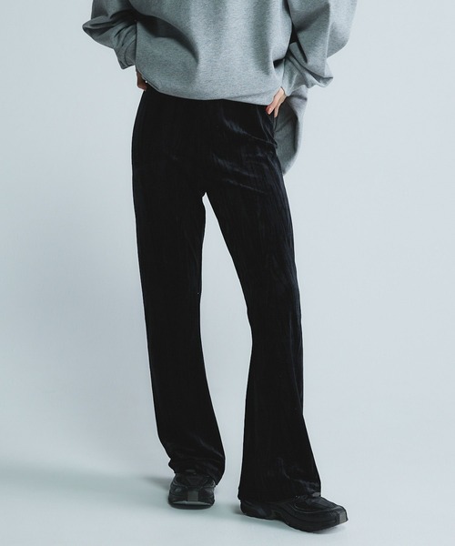 JEANASIS（ジーナシス）の「【Les Fleurs】アソートストレッチフレアパンツ/594278（その他パンツ・レディース・ブラック/ホワイト/チェック/ブラウン・FREE）」の3枚目の写真