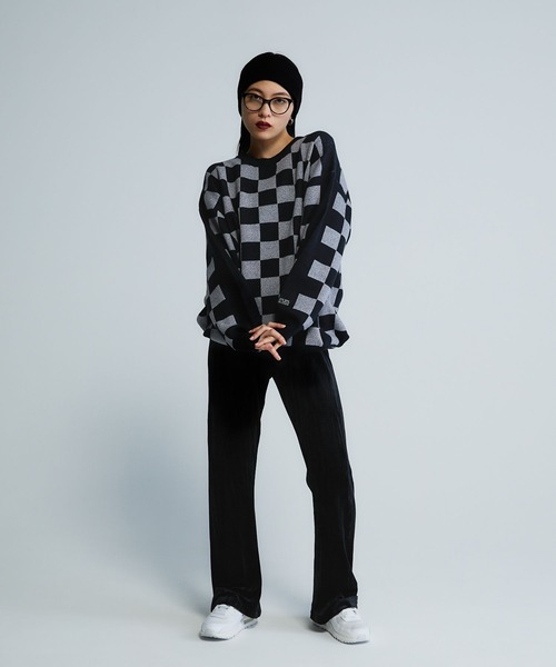 JEANASIS（ジーナシス）の「【Les Fleurs】アソートストレッチフレアパンツ/594278（その他パンツ・レディース・ブラック/ホワイト/チェック/ブラウン・FREE）」の11枚目の写真