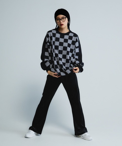 JEANASIS（ジーナシス）の「【Les Fleurs】アソートストレッチフレアパンツ/594278（その他パンツ・レディース・ブラック/ホワイト/チェック/ブラウン・FREE）」の20枚目の写真