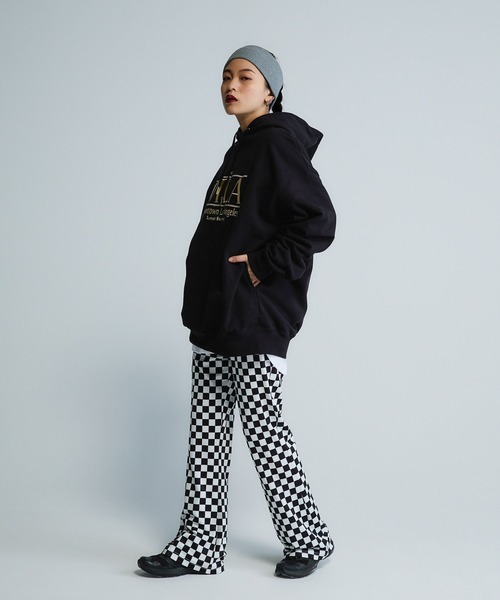 JEANASIS（ジーナシス）の「【Les Fleurs】アソートストレッチフレアパンツ/594278（その他パンツ・レディース・ブラック/ホワイト/チェック/ブラウン・FREE）」の12枚目の写真