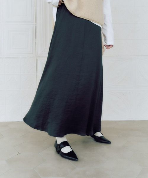 manana suerte（マニャーナスエルテ）の「ロングスカート（スカート・レディース・ブラック・FREE）」の9枚目の写真