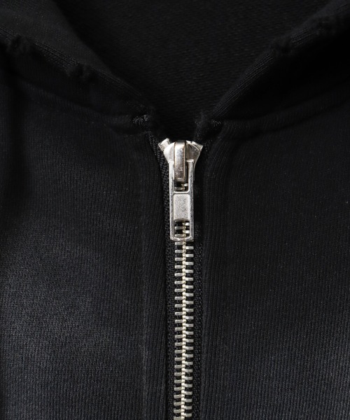 ELLUV（エルブ）の「【ELLUV/エルヴ】ヴィンテージフェード＆ダメージ加工 ショートジップアップパーカー（パーカー・メンズ・ブラック/ブラック系その他/ホワイト系その他・S/M/L）」の19枚目の写真