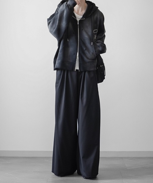 ELLUV/エルヴ】ヴィンテージフェード＆ダメージ加工 ショートジップ