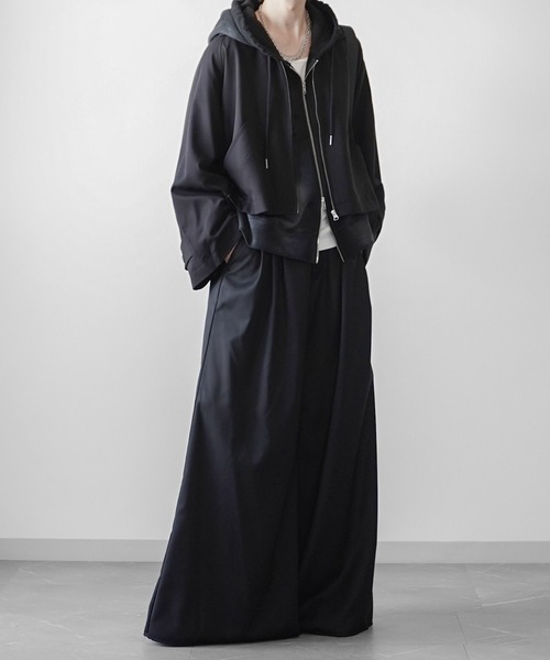 ELLUV/エルヴ】ヴィンテージフェード＆ダメージ加工 ショートジップ