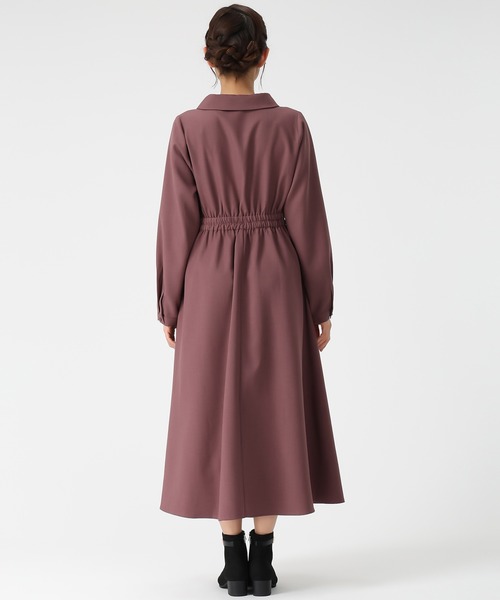 セール】WEB限定 2025秋冬新作 スキッパ―タックワンピース（ワンピース