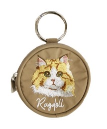 Per sist ence（パーシエンス）の「アニマル刺繍リング付き丸ポーチ（ポーチ）」