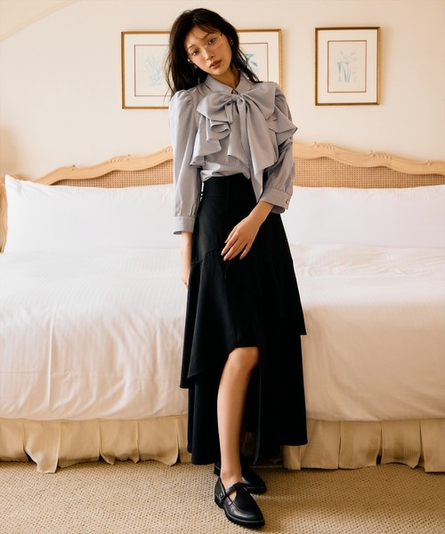 AND COUTURE（アンドクチュール）の「インナーミニティアードスカート（スカート・レディース・レッド/ブラウン/ブラック・MEDIUM/SMALL）」の2枚目の写真