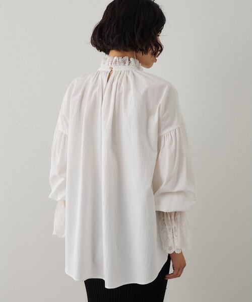 レースギャザーブラウス（シャツ/ブラウス）｜Whim Gazette